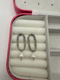 Aretes Plateados - Cadena con Perla