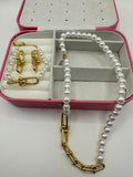Set Aretes y collar de Perlas