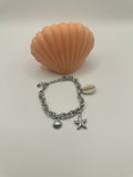 Pulsera Plateada de Concha