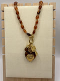 Collar con Corazón de Piedra