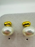 Aretes de acero con perla