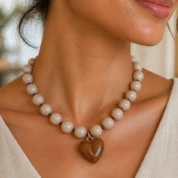 Collar chicle de corazón